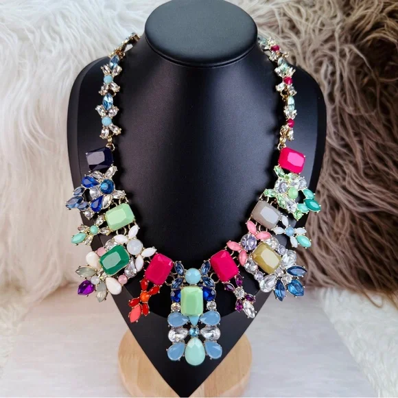 Natasha jewelry Nordstrom 2025 runway Multicolor Statement Necklace - Picture 5 of 9